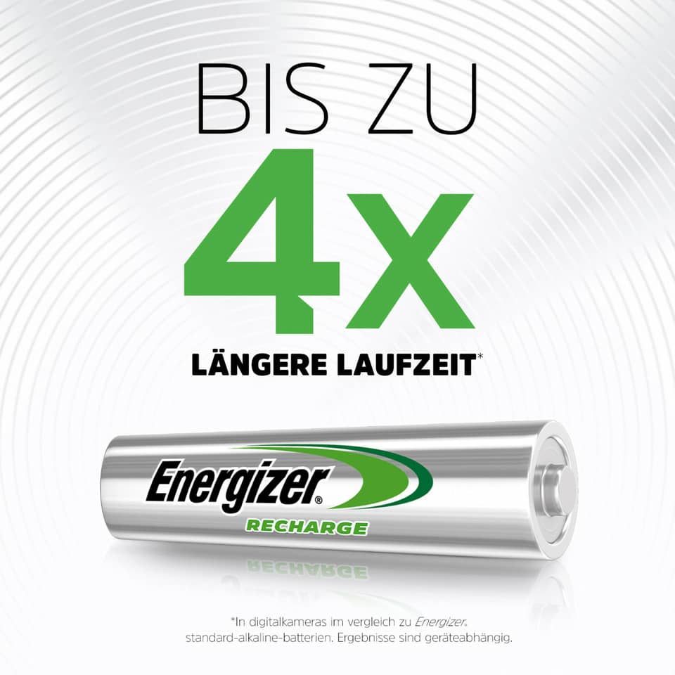 Batterie Akku Power Plus, HR03/AAA/Micro, NiMH 700mAh, 4 Stück ENERGIZER E300626604 ENERGIZER E300626604 NiMH Power Plus
