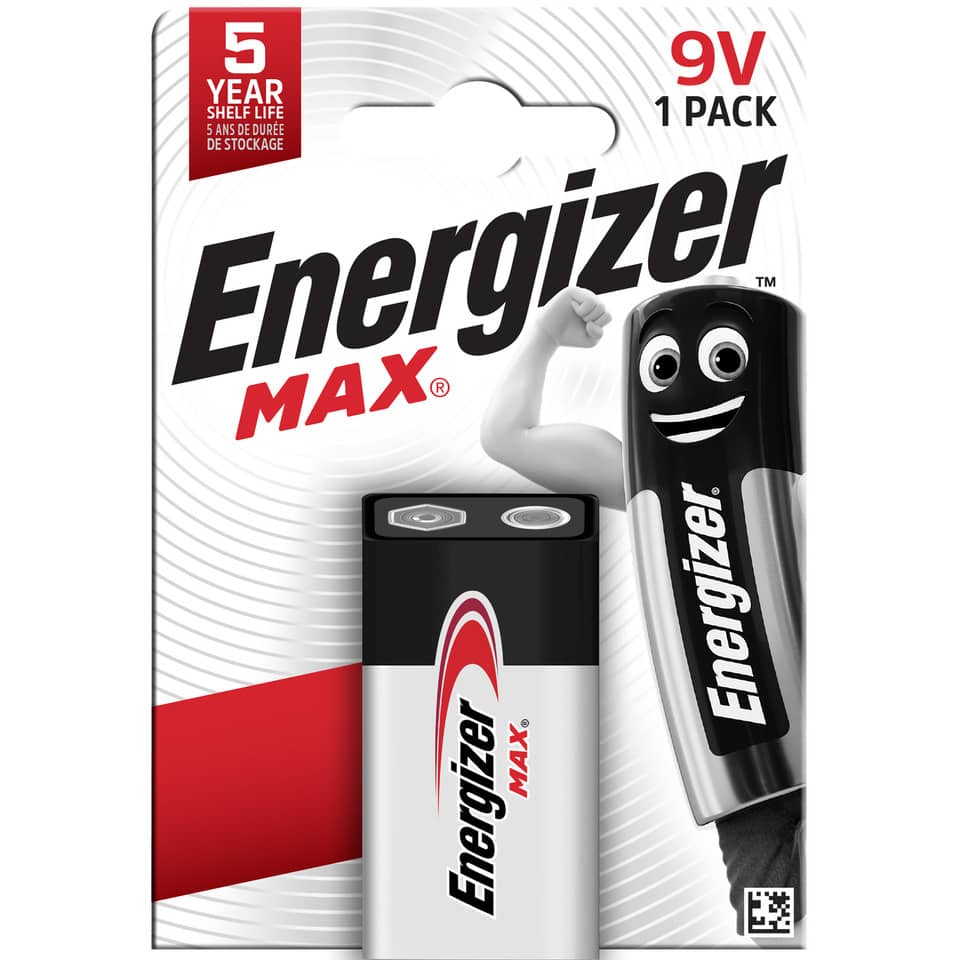 Batterie Alkali-Mangan MAx 9V, 6LR61/E-Block, 1 Stück ENERGIZER E301531802 ENERGIZER E301531802 Max