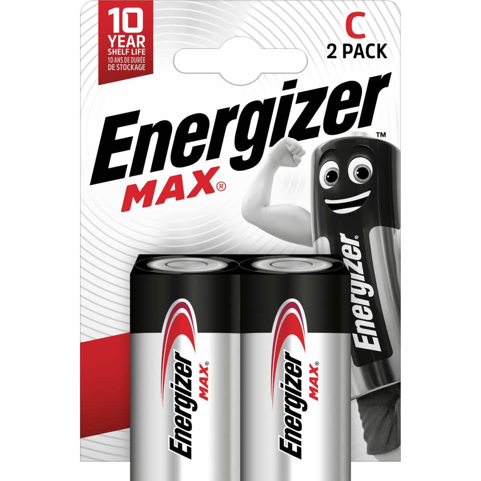 Batterie Alkali-Mangan Max, LR14/C/Baby, 2 Stück ENERGIZER E302306701 ENERGIZER E302306701 Max