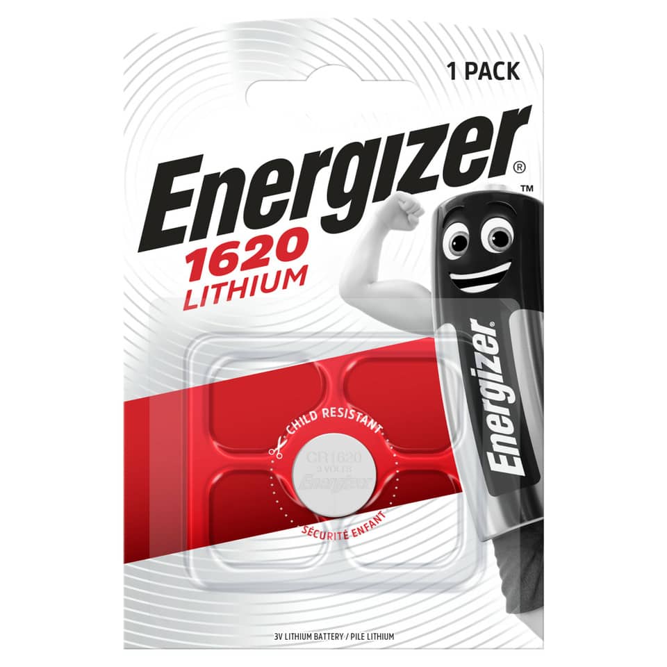Knopfzellen-Batterie Lithium CR1620, 1 Stück ENERGIZER E300844002 ENERGIZER E300844002 Lithium