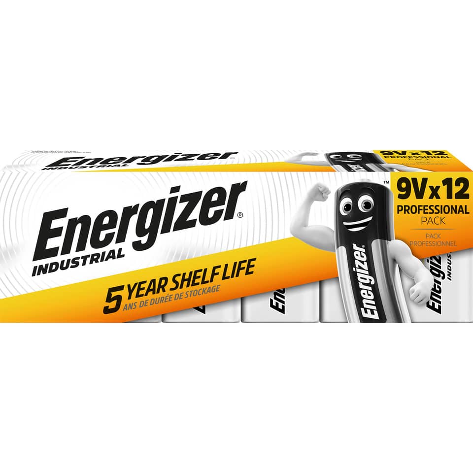 Batterie Alkali-Mangan Industrial 9V, 6LR61/E-Block, 12 Stück ENERGIZER E000191209 ENERGIZER E000191209 E-Block