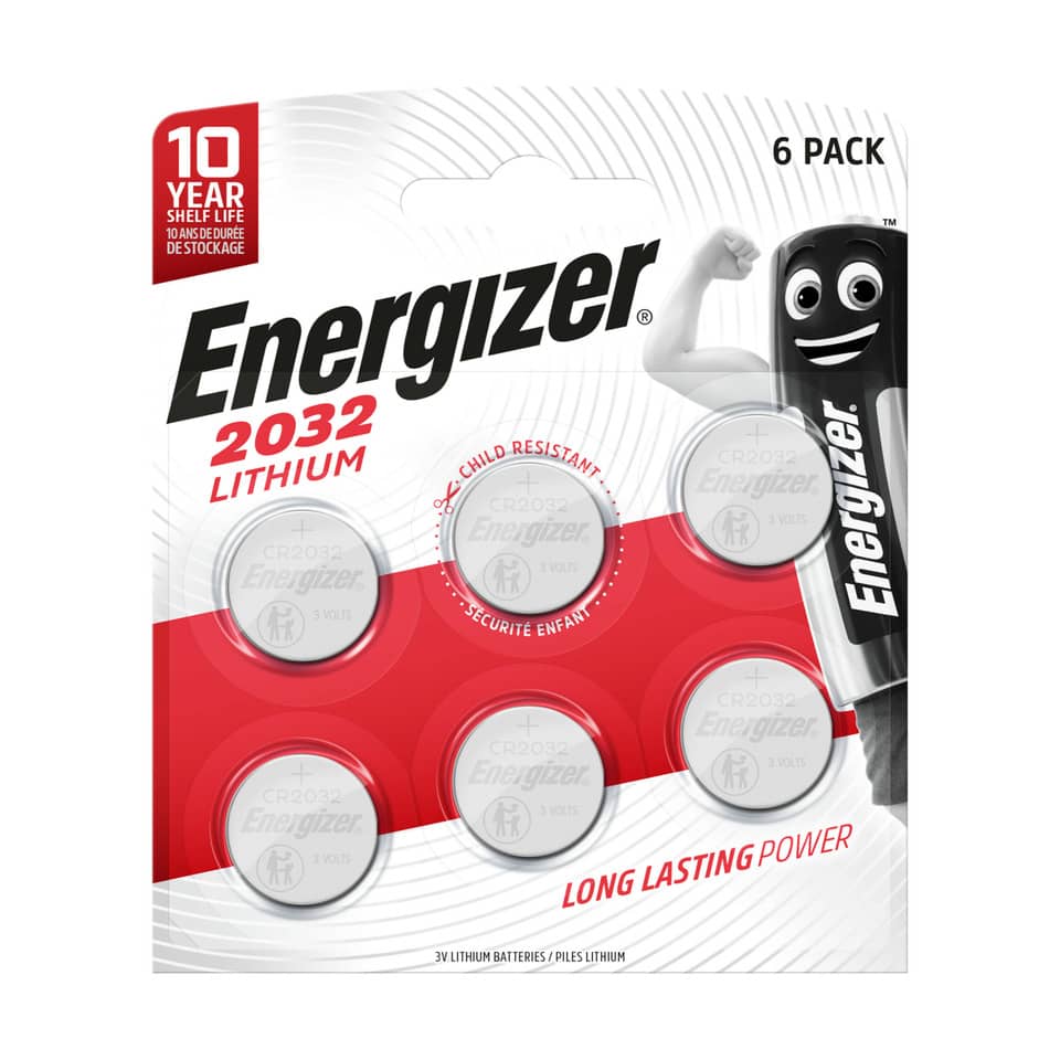 Knopfzellen-Batterie Lithium CR2032, 6 Stück ENERGIZER E303272400 ENERGIZER E303272400 Lithium