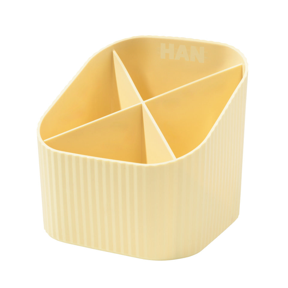 Schreibköcher Re-X-LOOP, pastellgelb HAN 17238-815D HAN 17238-815 4 Fächer