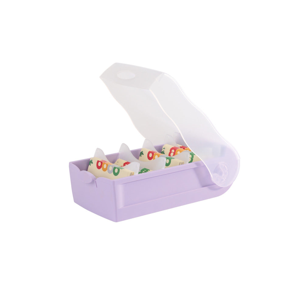 Karteibox CROCO DIN A8 quer, Lernkartei mit 100 Karten, transluzent-pastelllila HAN 998-887D HAN 998-887 für 500 Karten