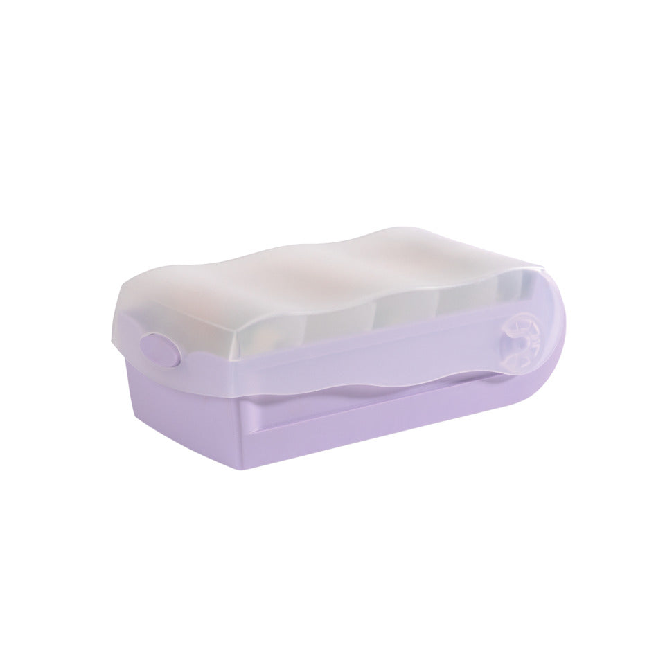Karteibox CROCO DIN A8 quer, Lernkartei mit 100 Karten, transluzent-pastelllila HAN 998-887D HAN 998-887 für 500 Karten