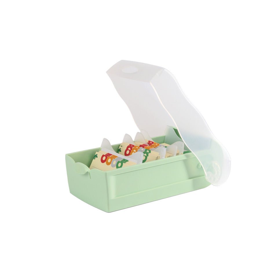Karteibox CROCO DIN A8 quer, Lernkartei mit 100 Karten, transluzent-pastellgrün HAN 998-805D HAN 998-805 für 500 Karten