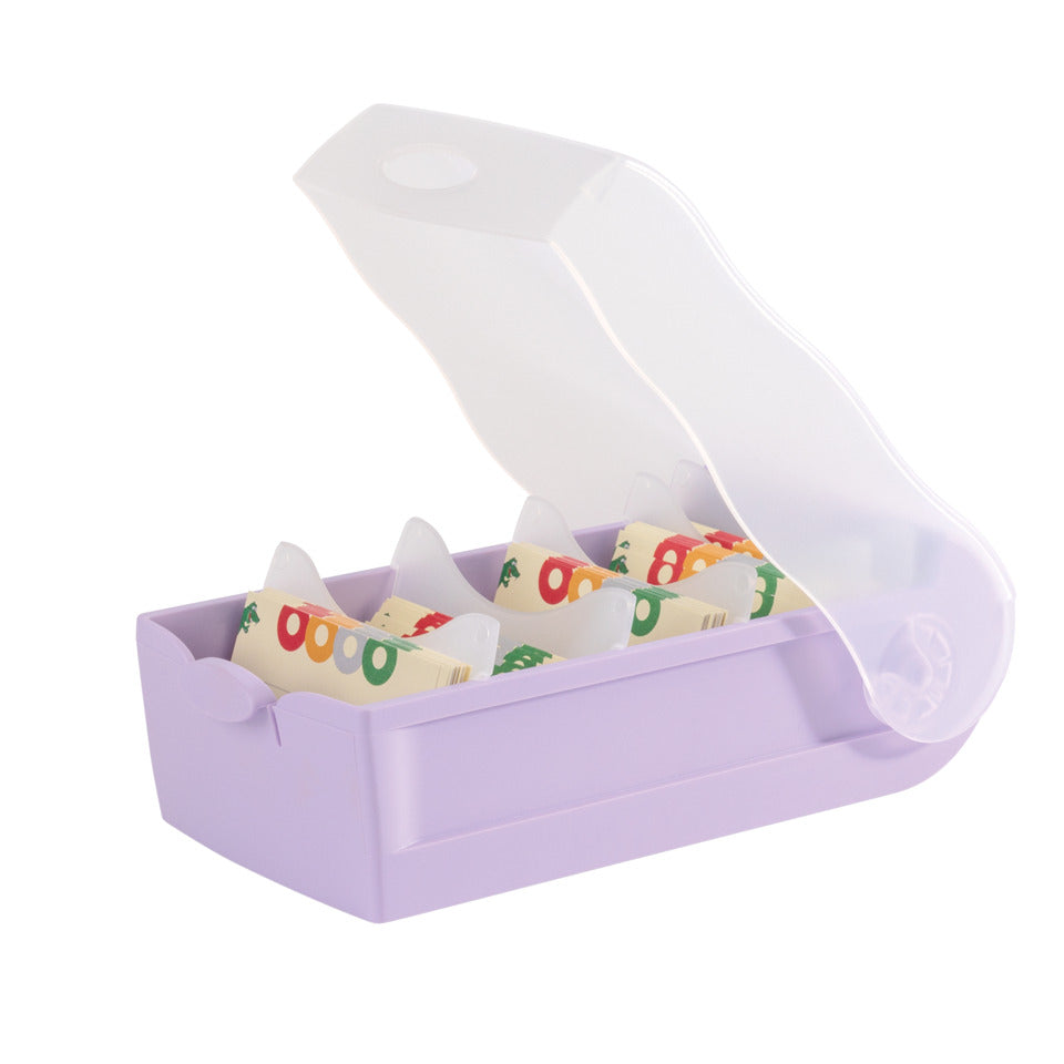 Lernkartei CROCO DIN A7 quer, Lernkartei mit 100 Karten, transluzent-pastelllila HAN 997-887D HAN 997-887 für 900 Karten