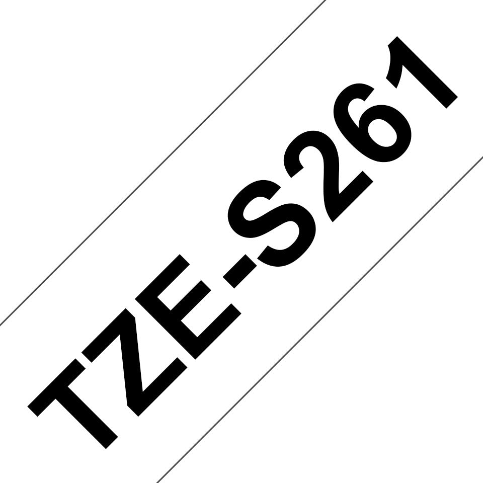 Schriftband, 36mmx8m, schwarz/weiß BROTHER TZES261