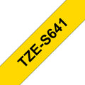 Schriftband, 18 mm x 8 m, gelb/schwarz BROTHER TZES641