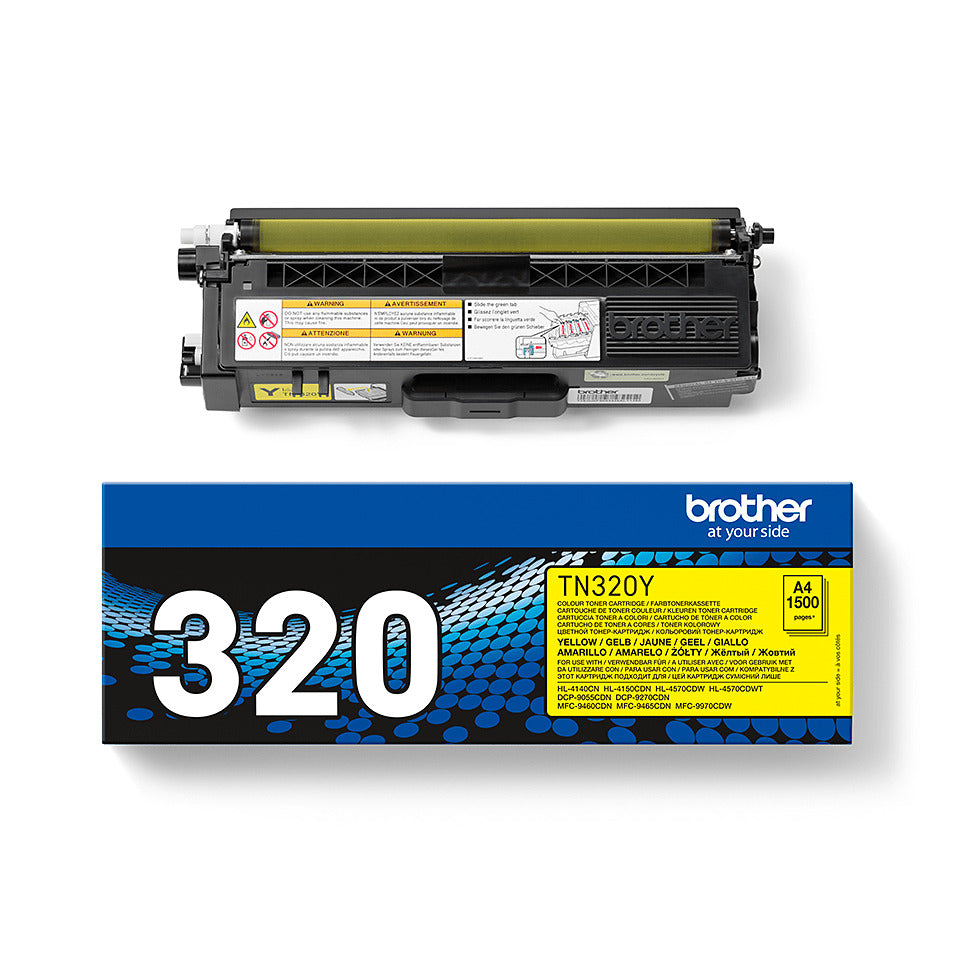 Lasertoner TN-320Y, 1.500 Seiten, yellow BROTHER TN320Y