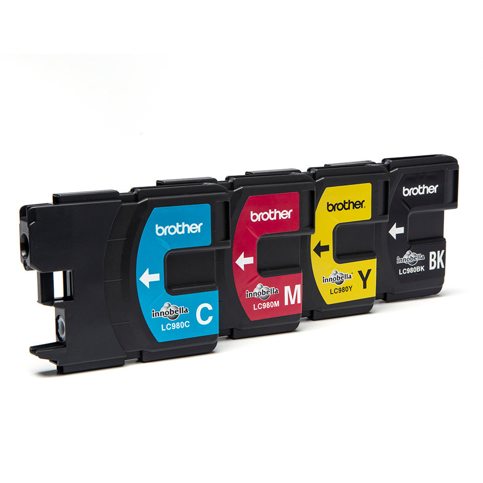 Inkjetpatrone LC-980, 4 Stück, sw/c/m/y BROTHER LC980VALBP BROTHER LC980VALBP 4ST