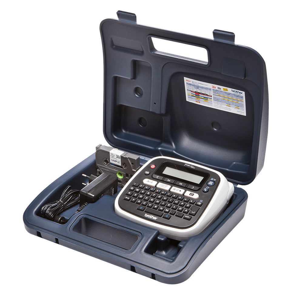 Beschriftungsgerät P-Touch PT-D200BW, Einzelgerät inkl. 1 TZe Starter Band schwarz auf weiß, grau/schwarz BROTHER PTD200BWZG1