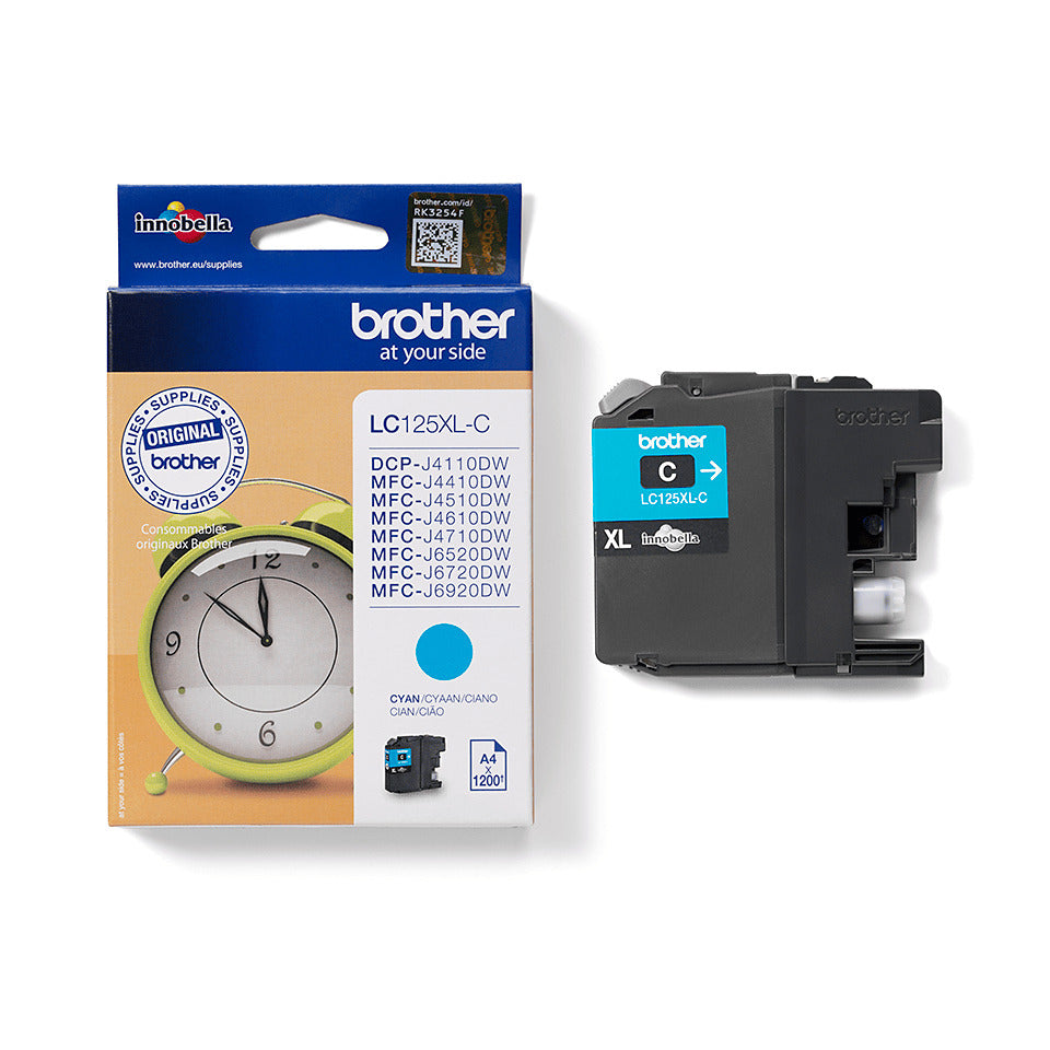 Inkjetpatrone, 1.200 Seiten, cyan BROTHER LC125XLC BROTHER LC125XLC HY