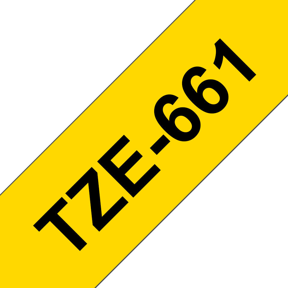 Schriftband, 36mmx8m, schwarz/gelb BROTHER TZE661