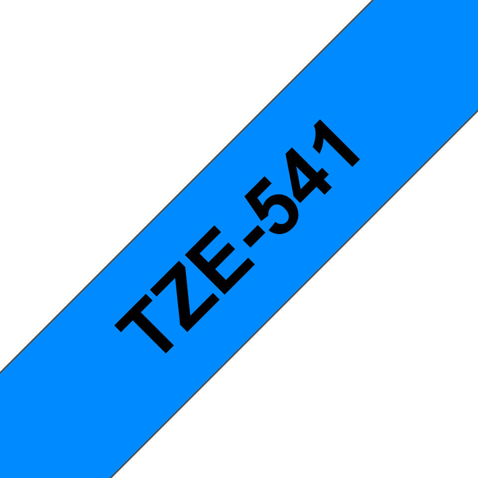 Schriftband, 18mmx8m, schwarz/blau BROTHER TZE541
