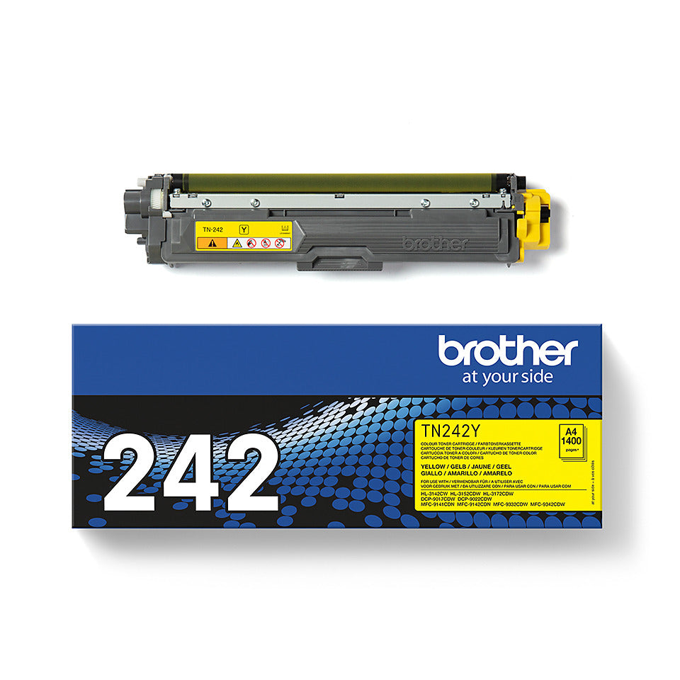 Lasertoner, 1.400 Seiten, yellow BROTHER TN242Y