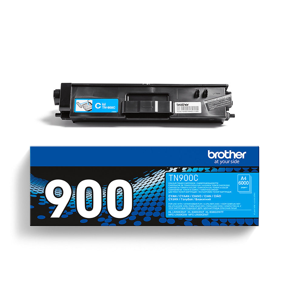 Lasertoner TN-900C, für Brother Drucker, ca. 6.000 Seiten, cyan BROTHER TN900C