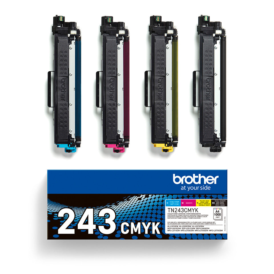 Lasertoner Rainbow-Kit, 4 x 1.000 Seiten, 4-farbig BROTHER TN243CMYK