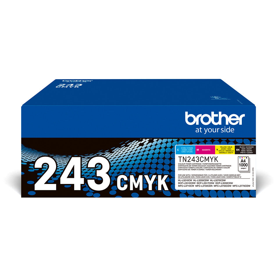 Lasertoner Rainbow-Kit, 4 x 1.000 Seiten, 4-farbig BROTHER TN243CMYK