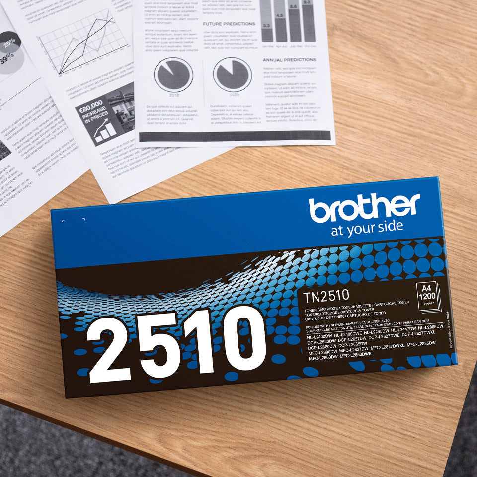 Lasertoner TN-2510, 1.200 Seiten, schwarz BROTHER TN2510