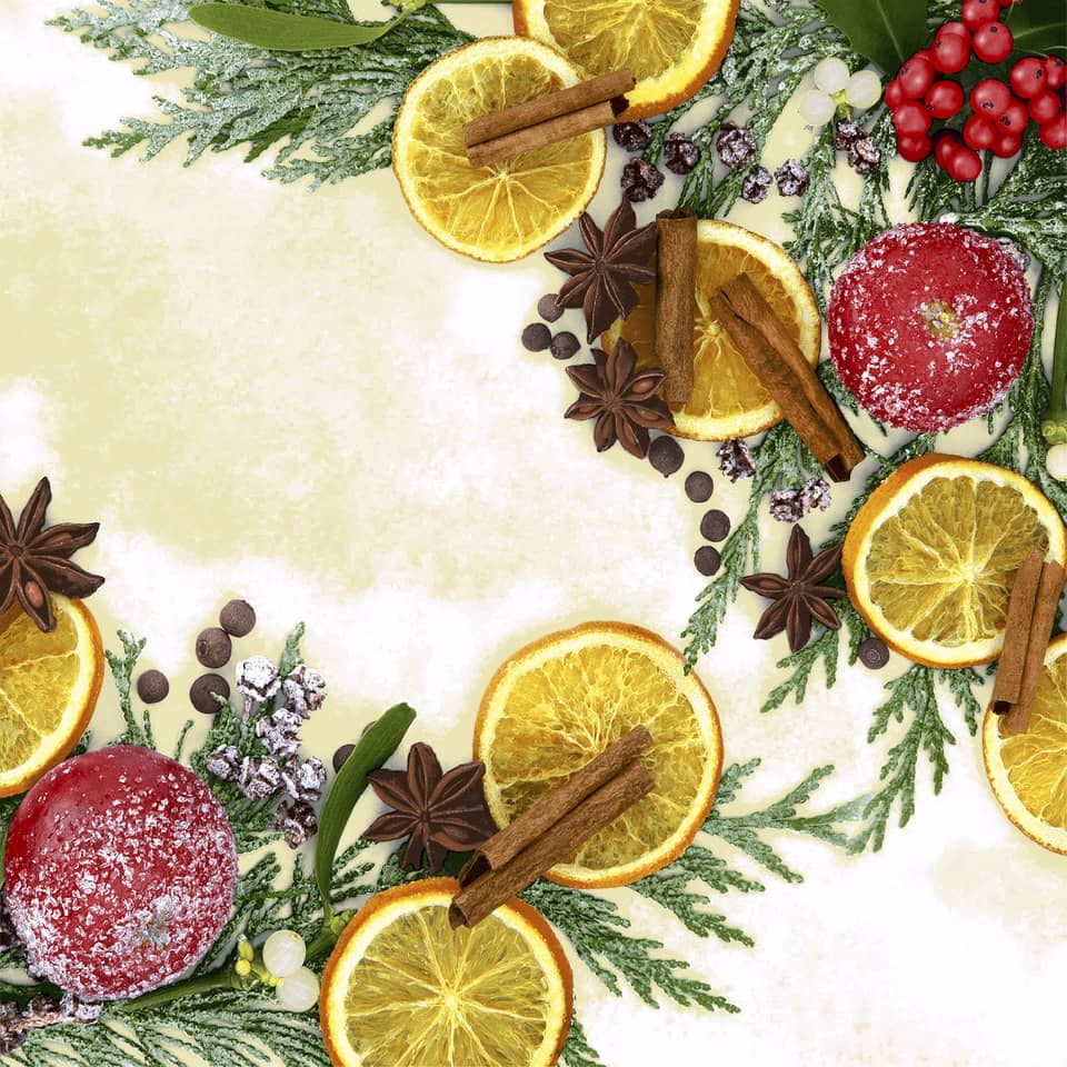 Weihnachts-Zelltuchserviette, Fragrance Xmas, 33 x 33 cm, 3-lagig, 20 Stück PAPER+DESIGN 207511 PAPER+DESIGN 207511 3lag