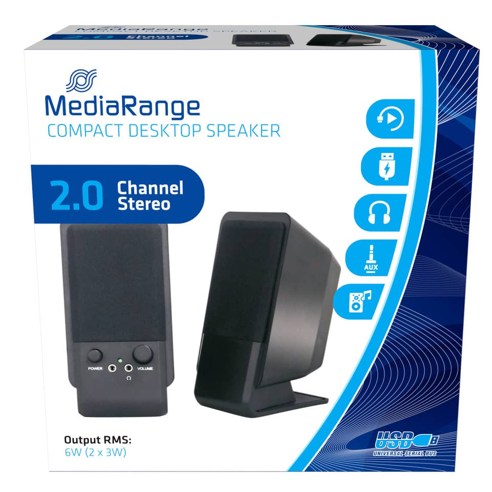 Lautsprecher Notebook, silber MEDIARANGE MROS352 MEDIA RANGE MROS352 USB
