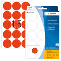 Etiketten permanent, Ø32mm, 360 Stück, leuchtrot HERMA 2276 HERMA 2276  360 STück permanent haftend