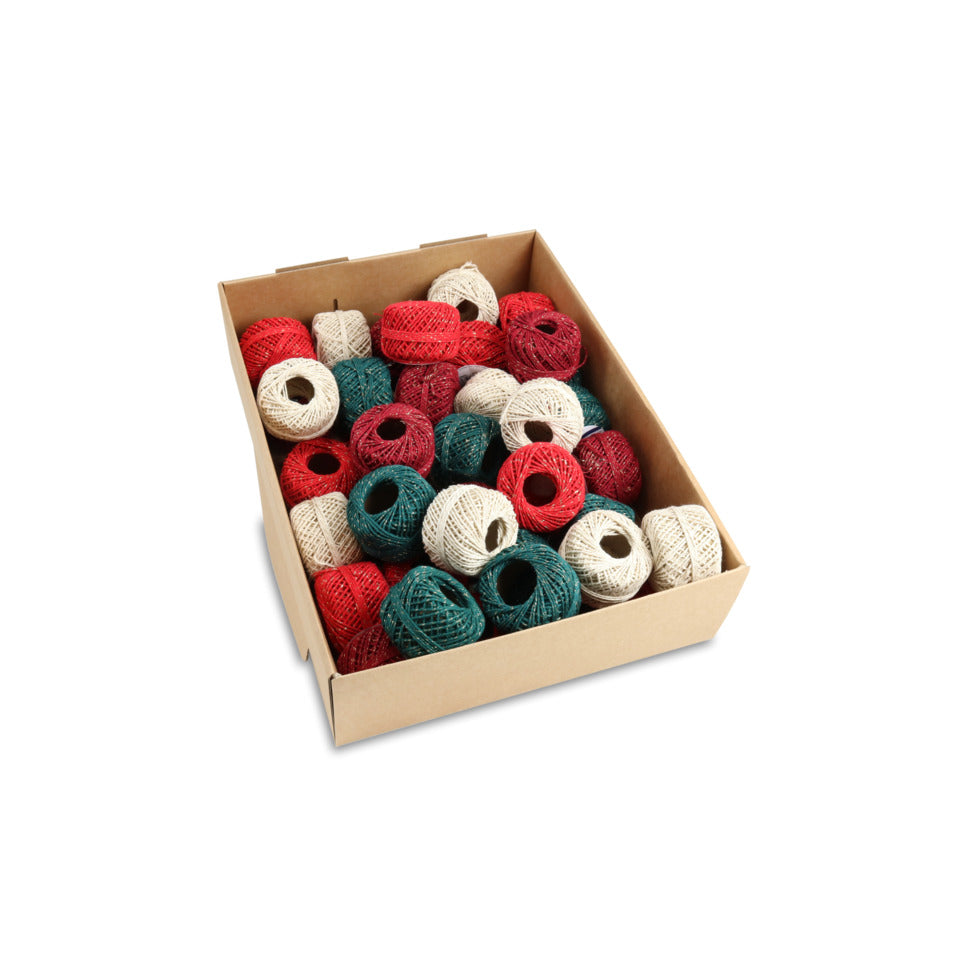 Kordel Weihnachten Traditionell, 2mmx15m, sortiert  1203-099 1203-099 im Display  15 m 2 mm