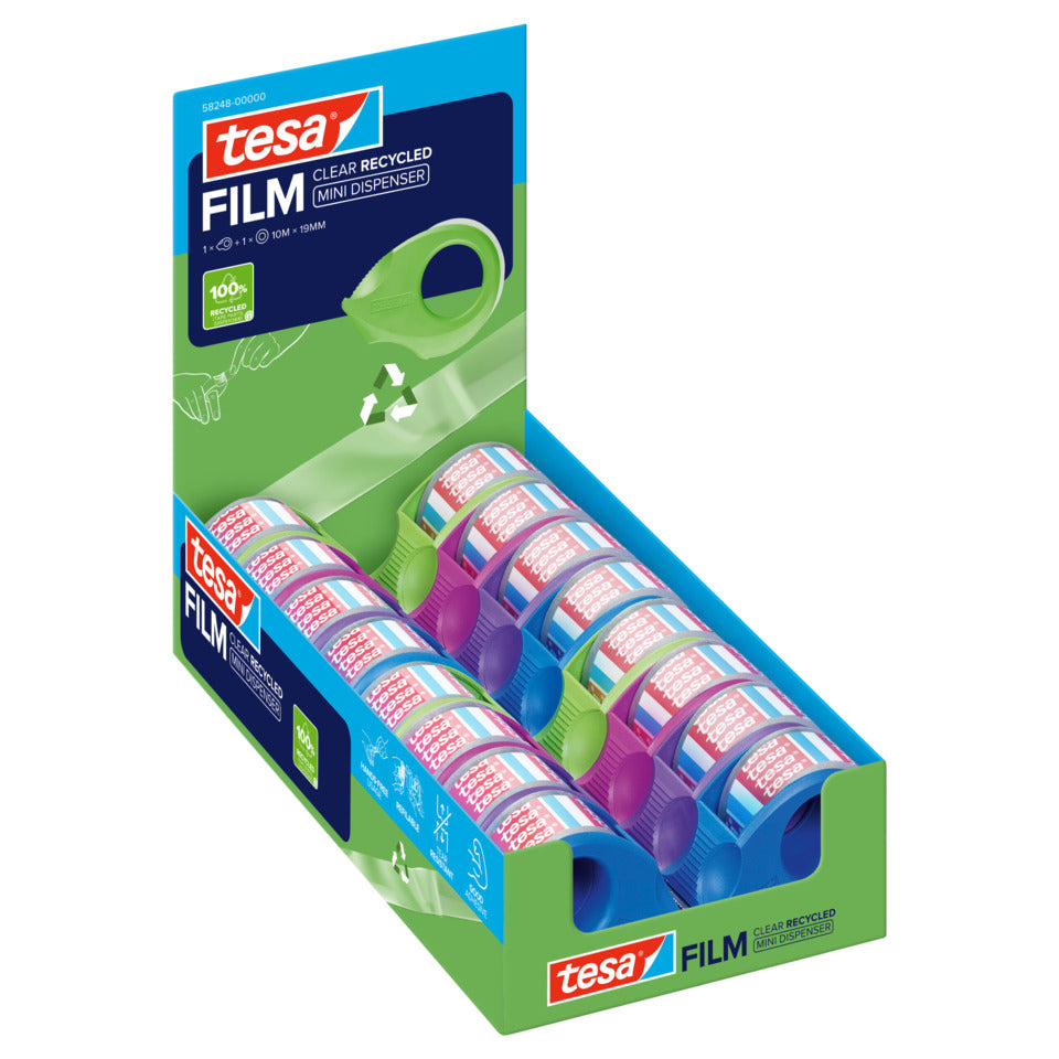 Handabroller Mini ecoLogo 10m x 19 mm, im Display inkl. 1x tesafilm® Eco & Clear TESA 58248-00000-01 TESA 58248-00000-01 Display