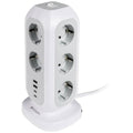 Verteiler EUPT-01 Kabel 2m 11x 230V EU 2x USB Typ-A 2x USB Typ-C weiß VERBATIM 49547