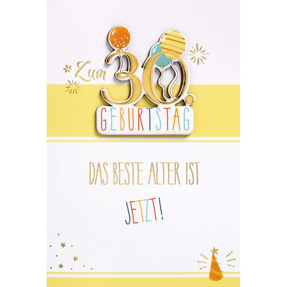 Geburtstagskarte Feelings Zahl 30 BSB 66-1020 BSB 66-1020   Bild Feelings