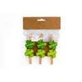 Glücksbringer Glücksklee auf Klammer, 4,8cm, 6 Stück, sortiert  1188 1188 Holz 4,8cm