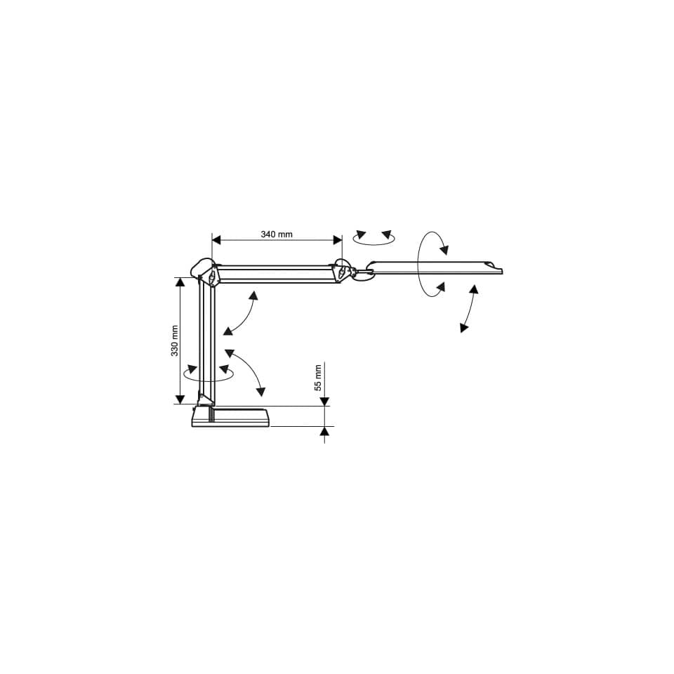 LED-Tischleuchte MAULatlantic, Standfuß, 6500 Kelvin, weiß MAUL 82036 02 MAUL 82036 02 atlantic