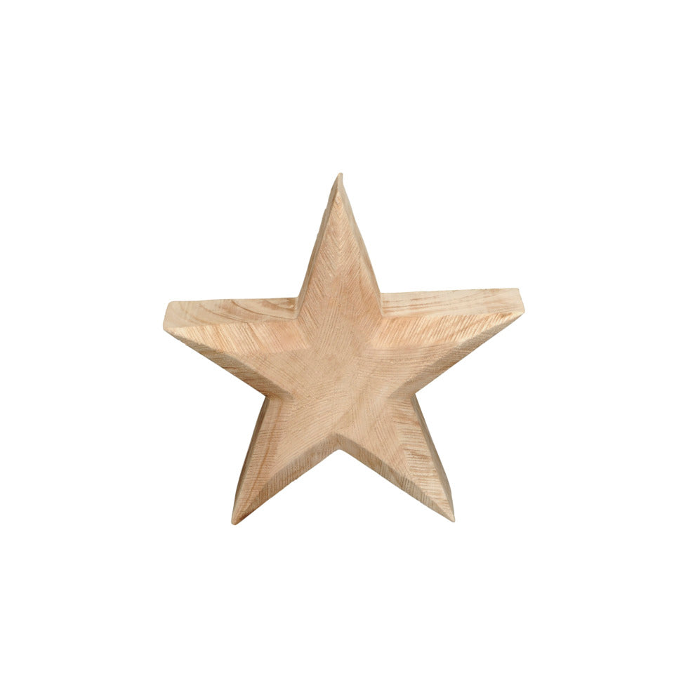 Weihnachtsdeko Holzstern, 30 x 10 x 30 cm, natur  591756030726 591756030726 30x10x30cm