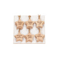 Weihnachtsschild Holzstern, 10x10cm, natur sortiert POSIWIO 632408000726 POSIWIO 632408000726 10x10cm 5cm