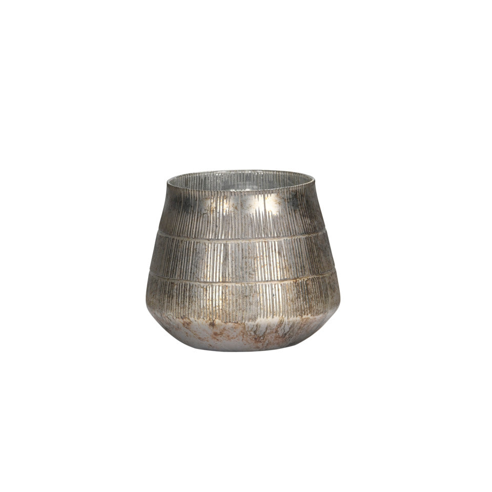 Windlicht, 12 x 11 cm, Glas, grau  651568011802 651568011802 12x11cm