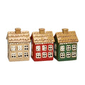 Windlicht Haus Steinzeug, 10x8x14cm, sortiert  652170000995 652170000995 10x8x14cm