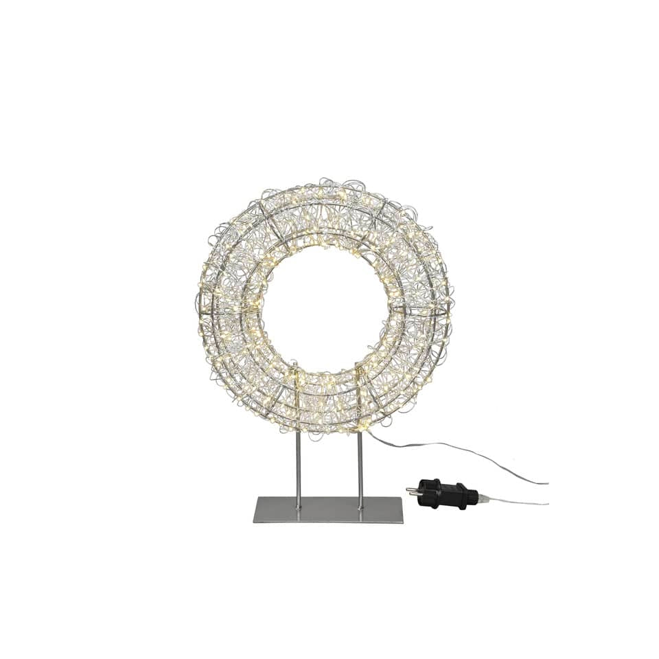 Dekokranz LED, 33x11x45cm, Eisen, silber POSIWIO 652124045129 POSIWIO 652124045129 33x11x45cm