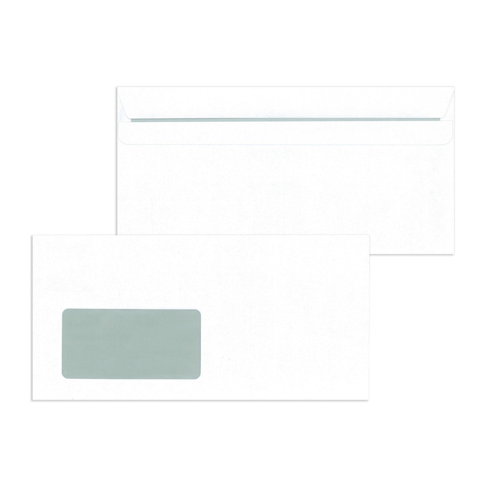 Briefumschlag mit Fenster, DIN lang, 72g/m², selbstklebend, 1000 Stück, weiß MAILMEDIA 30006838 MAILMEDIA 30006838/22770A 1000ST