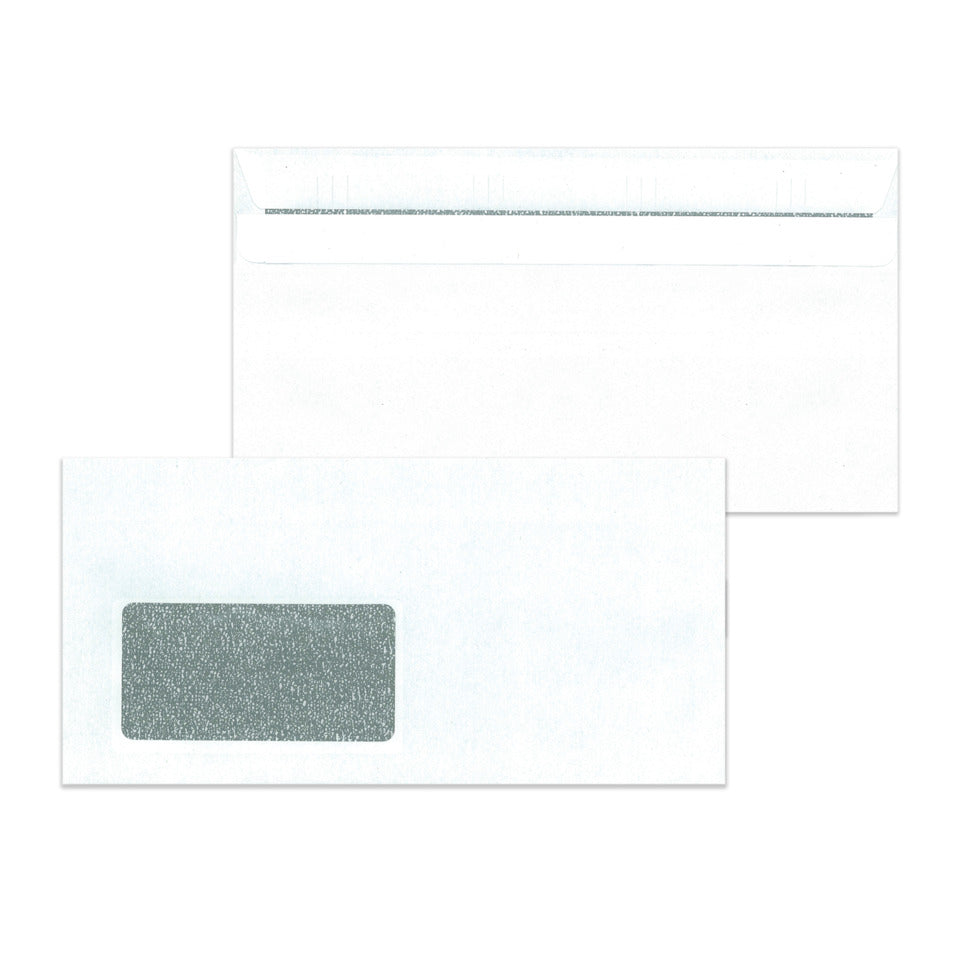 Briefumschlag mit Fenster, DIN Lang, 75g/m², selbstklebend, weiß MAILMEDIA 30005398 MAILMEDIA 30005398 247230 blickdicht