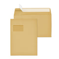Versandtasche mit Fenster, C4, 110g/m², Haftklebend, 250 Stück, braun MAILMEDIA 30007357 MAILMEDIA 30007357 250ST m.Falte 20mm