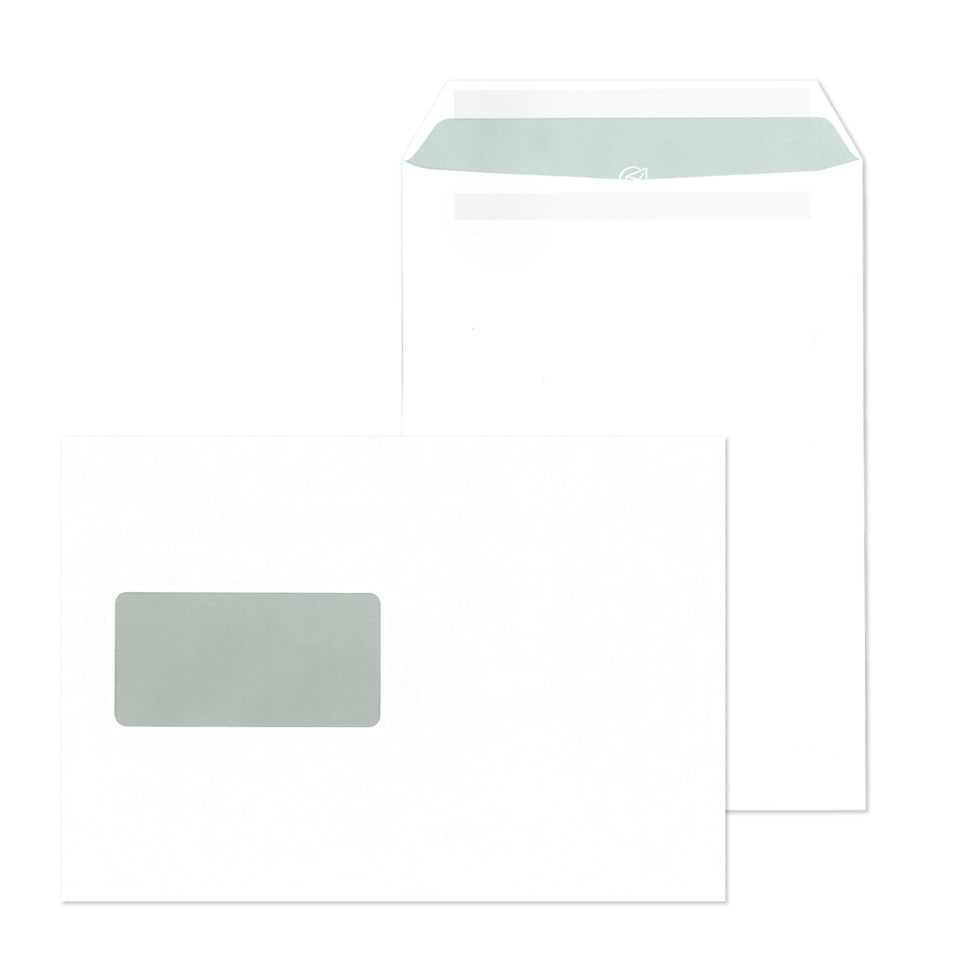 Versandtasche mit Fenster, C5, 90g/m², Selbstklebend, 500 Stück, weiß MAILMEDIA 30006716 MAILMEDIA 30006716 500ST m.Innendruck