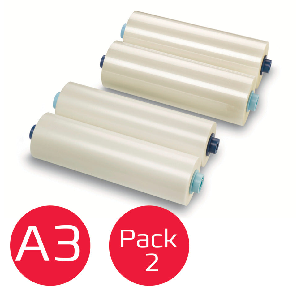Laminierfilm Ezload, Rolle, 305mm x 60m, 125mic, glänzend, 2 Stück, transparent GBC 3400931ez