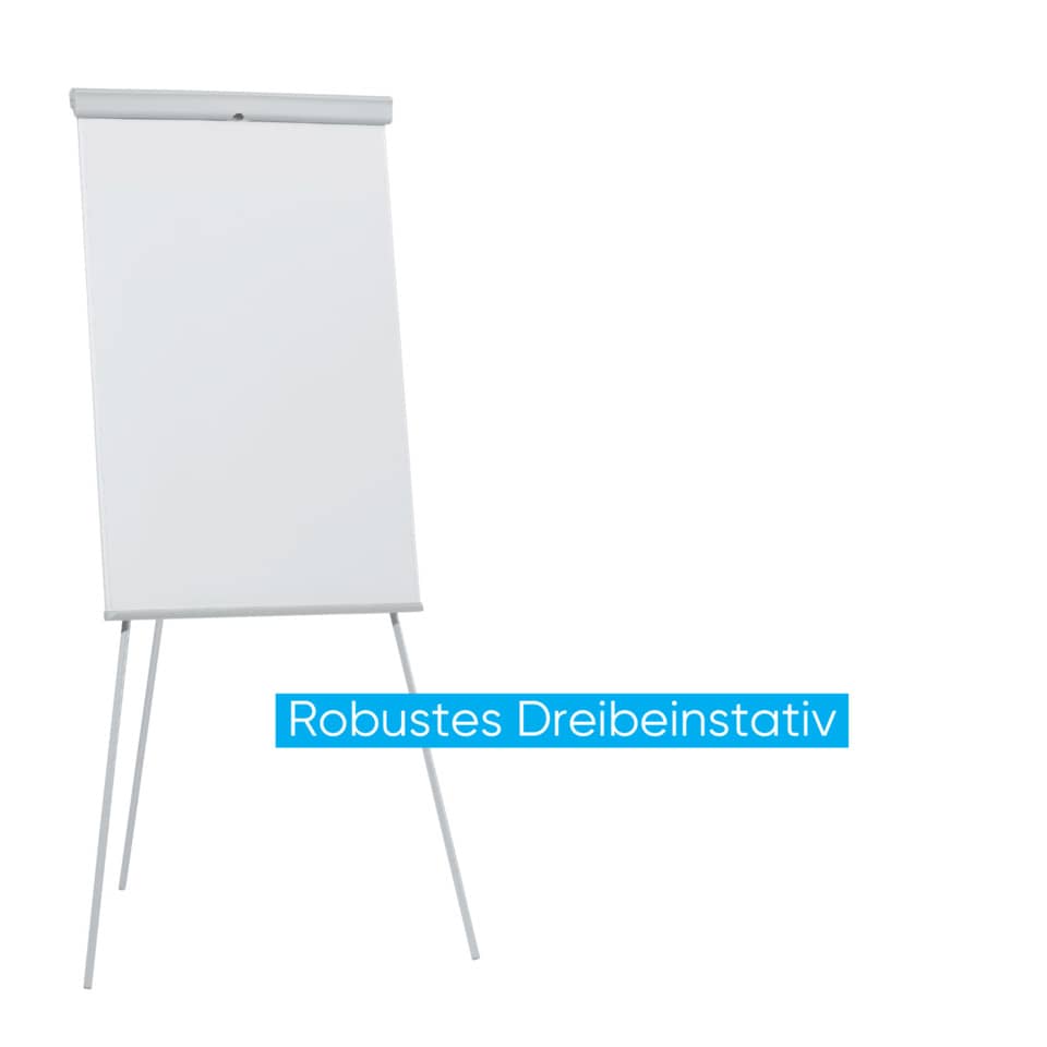 Flipchart X-tra!Line, Dreibeinstativ, Stahl, höhenverstellbar, 95 x 110 cm, grau FRANKEN EL-FC20