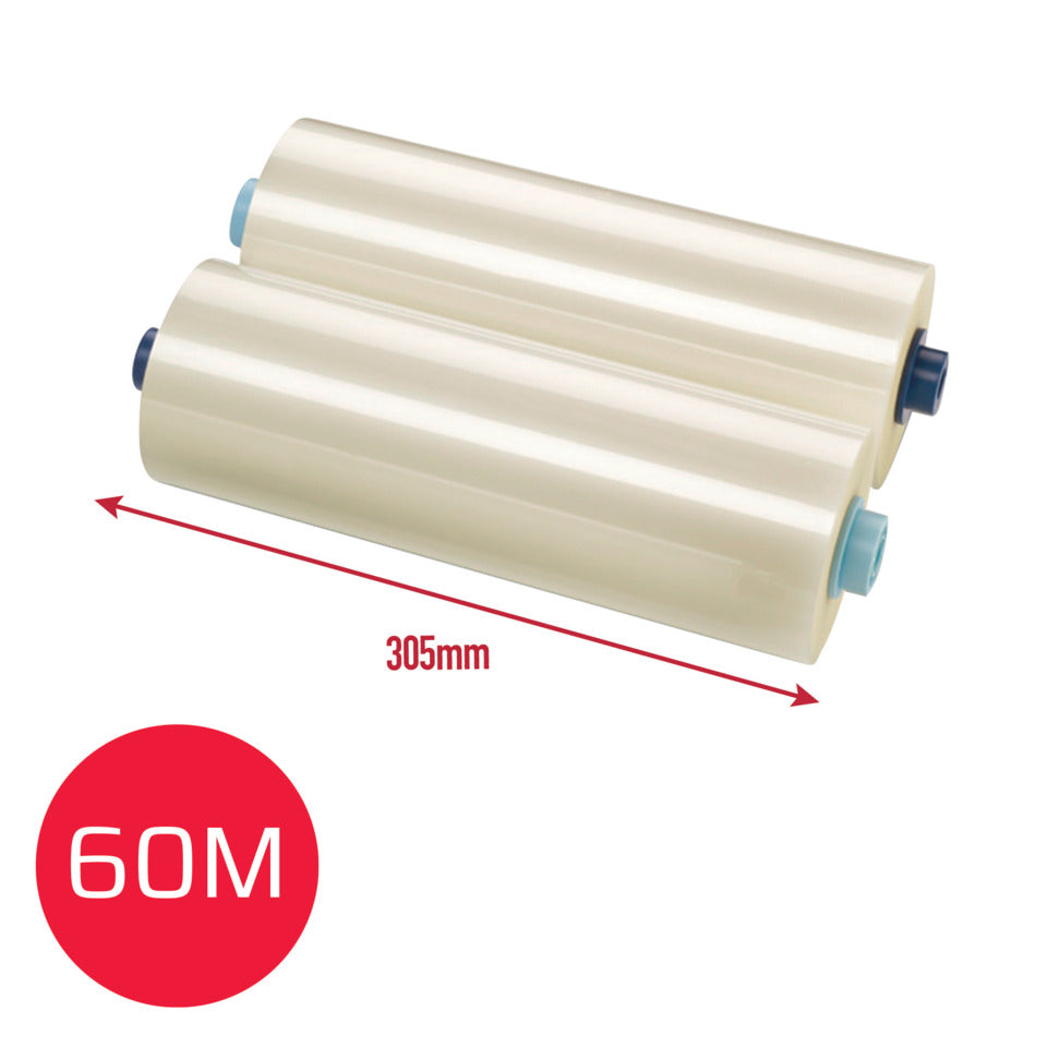 Laminierfilm Ezload, Rolle, 305mm x 60m, 125mic, glänzend, 2 Stück, transparent GBC 3400931ez