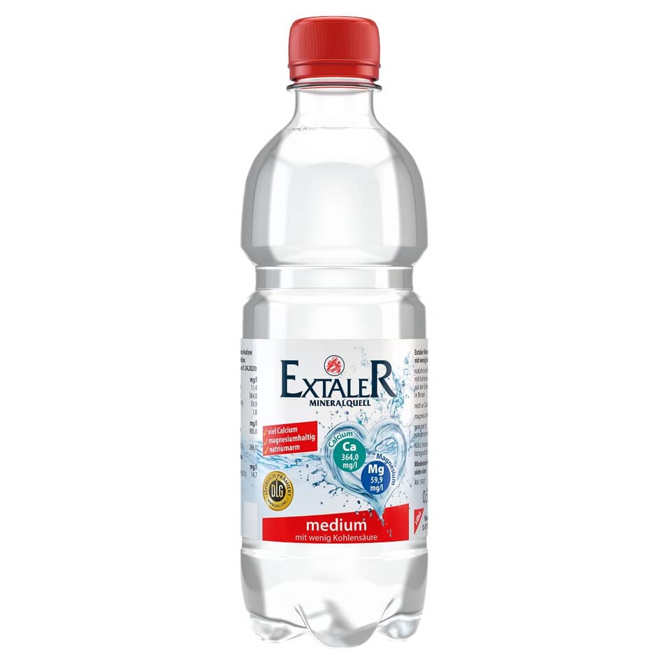 Mineralwasser medium, 6 x 0,5L EXTALER 15407 EXTALER 15407 - mit wenig Kohlensäure