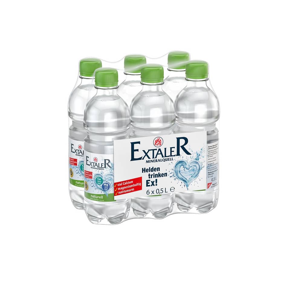 Mineralwasser naturell, 6 x 0,5 L EXTALER 15408 EXTALER 15408 - ohne Kohlensäure