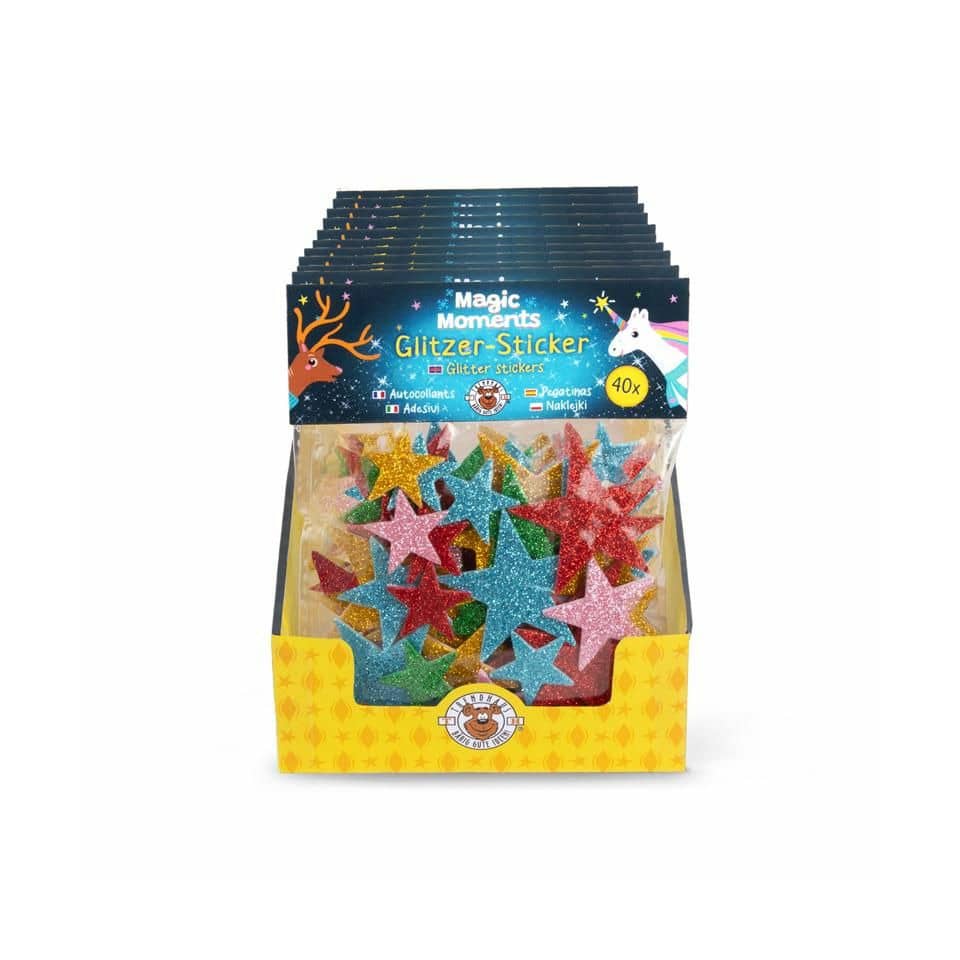 Weihnachtsetikett Glitzersteine Magic Moment, 40-teilig TRENDHAUS 963390 TRENDHAUS 963390 40tlg. Winter Story