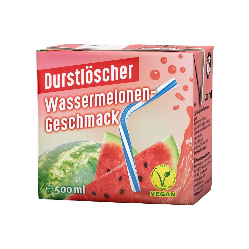 Erfrischungsgetränk Wassermelone vegan, 12x0,5L DURSTLÖSCHER 14493