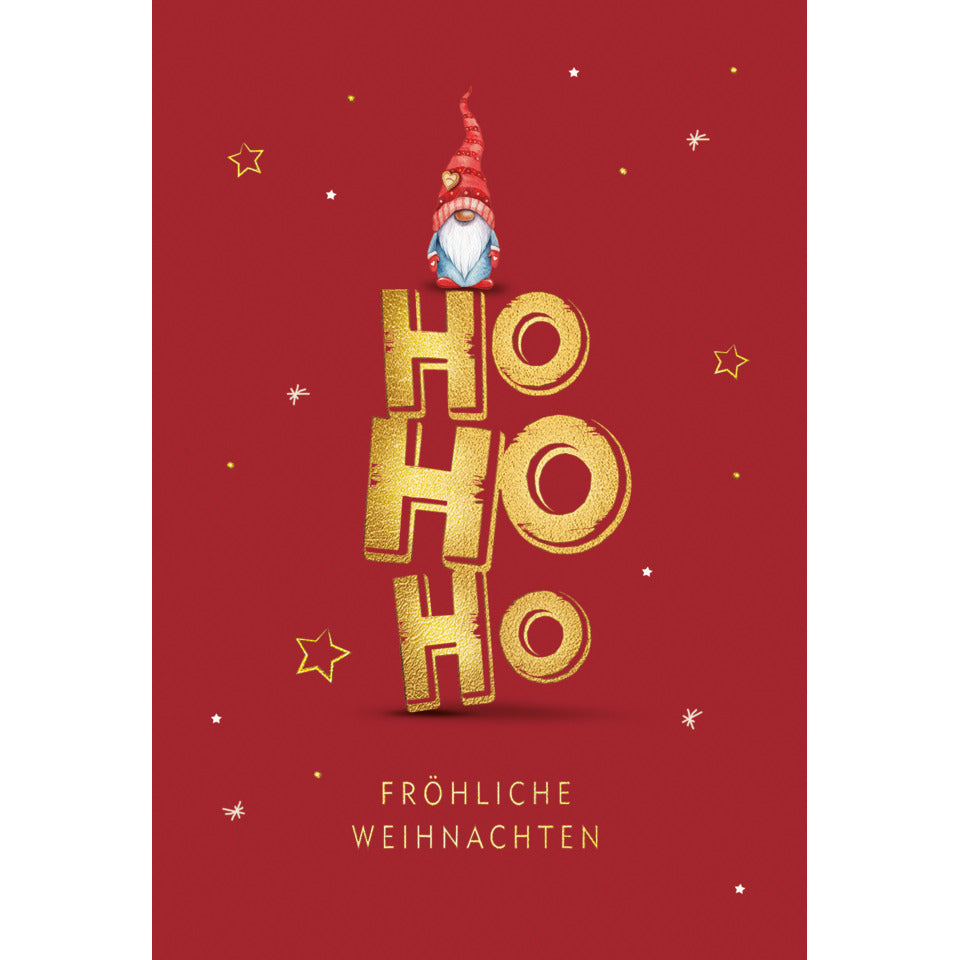 Weihnachtsbillett Ho Ho Ho Fröhliche Weihnachten geprägt EULZER 22-1697 EULZER 22-1697 unverpackt  Bild